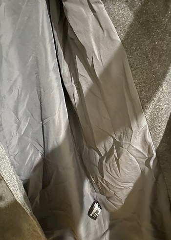 Zara Gri Düğmeli Uzun Kaban - Görsel 7