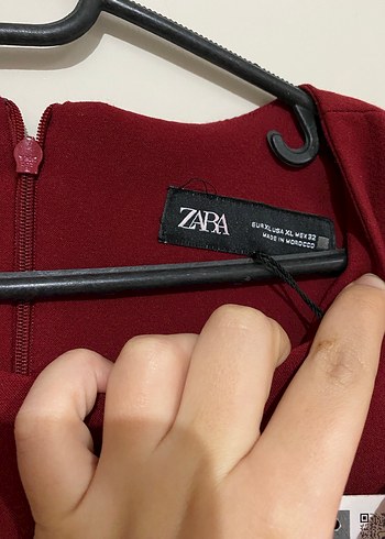 Bordo Kolsuz Midi Elbise - Görsel 3