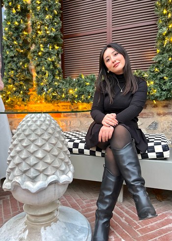 Siyah Pilili Mini Etek - Görsel 6