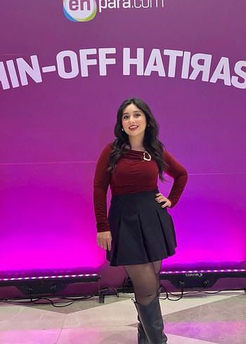 Siyah Pilili Mini Etek - Görsel 5