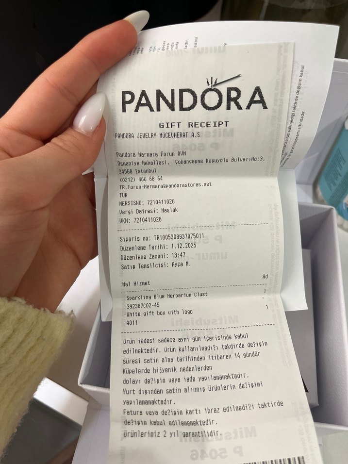 Pandora Mini Mavi Boncuklu Kolye - Görsel 3