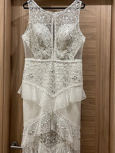 NİKAH GELİNLİK ABİYE 42 beden - Görsel 3