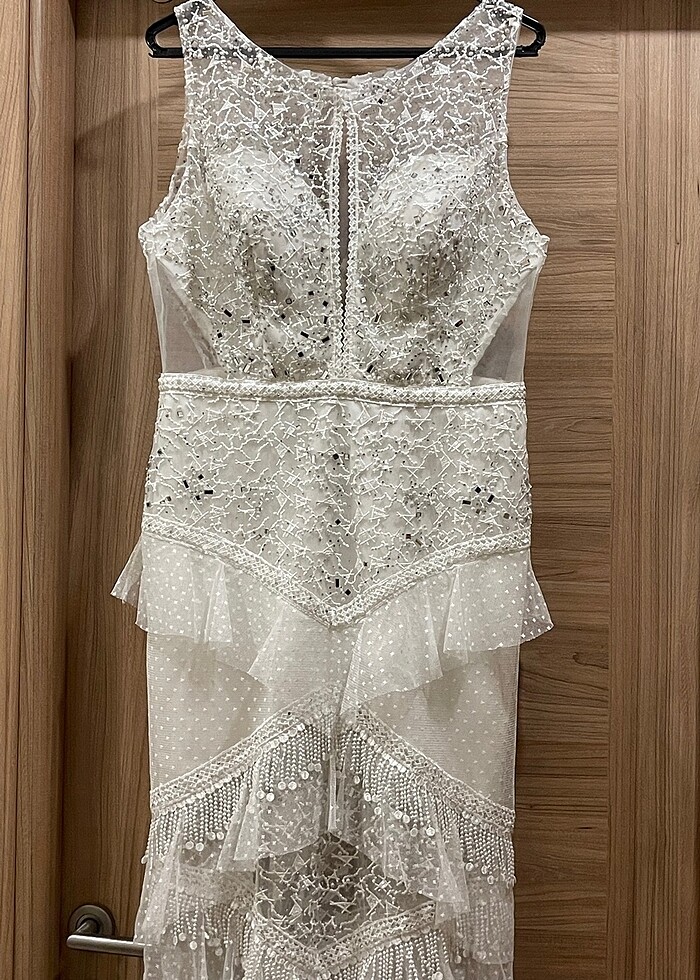 NİKAH GELİNLİK ABİYE 42 beden - Görsel 3