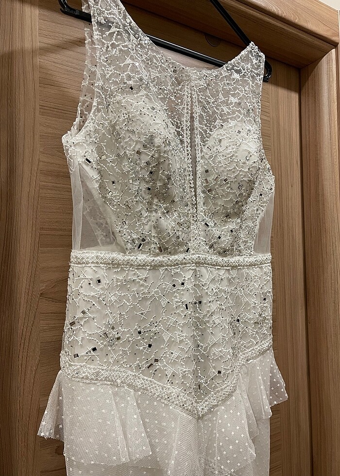 NİKAH GELİNLİK ABİYE 42 beden - Görsel 4