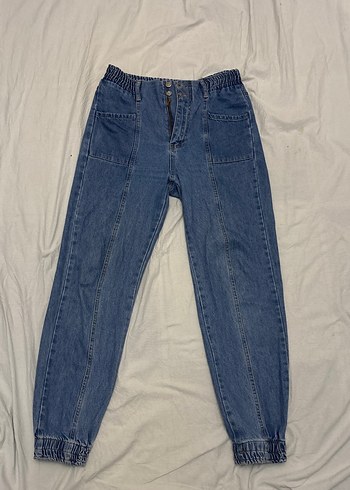 Mavi Rahat Kesim Kadın uzun Denim Pantolon