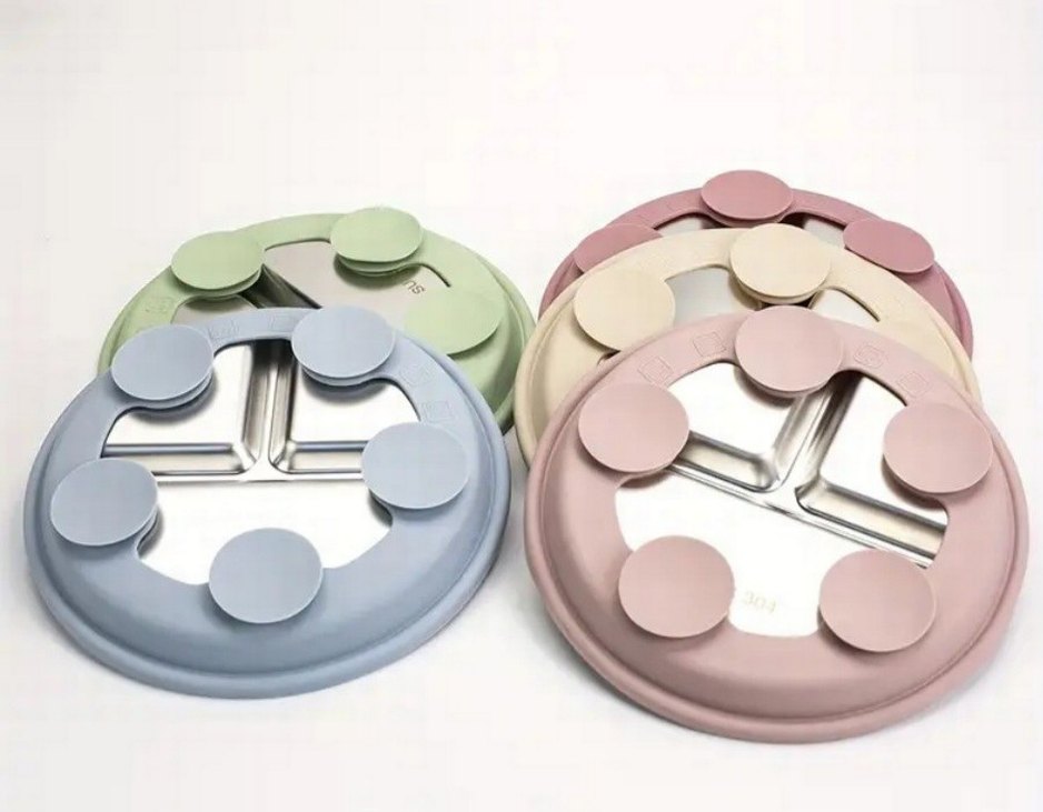 Paslanmaz bebek çocuk tabağı - Görsel 4