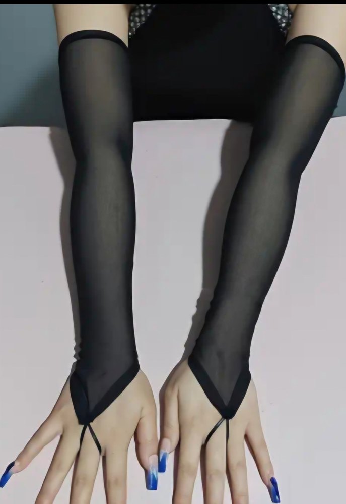 Siyah Dantel Gotik Kadın Eldiven çeşitleri - Görsel 5