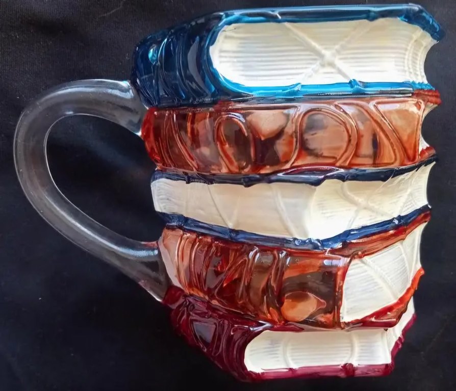 Renkli Desenli Cam Kupa kitap fincan - Görsel 2