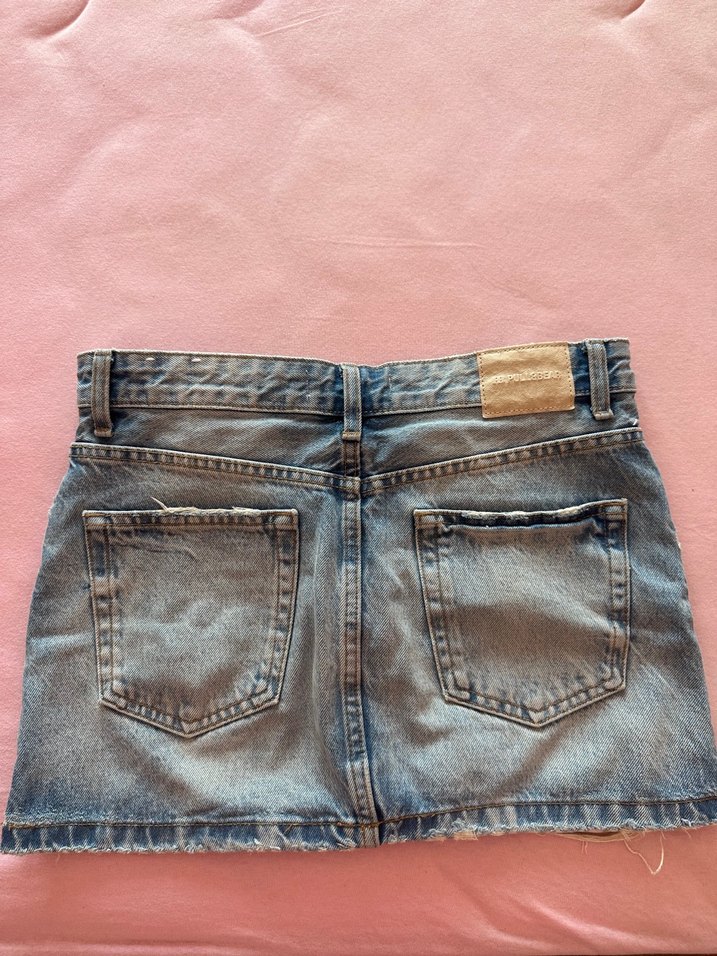 Kadın Denim Etek kot etek pull and bear - Görsel 2