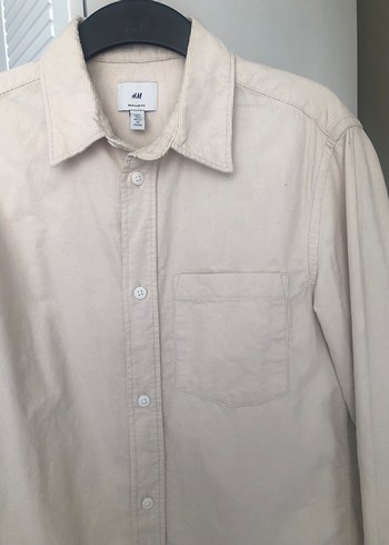 s Beden H&M Bej Keten Gömlek Uzun Kollu
