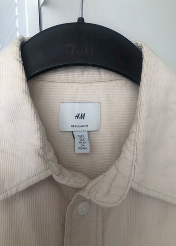 s Beden ten rengi Renk H&M Bej Keten Gömlek Uzun Kollu