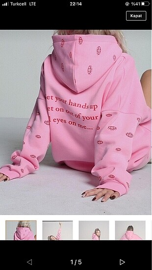 Pembe gözlü sweat