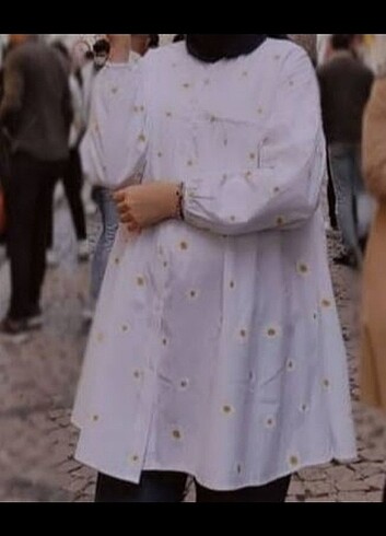 Papatyalı tunik/gömlek 