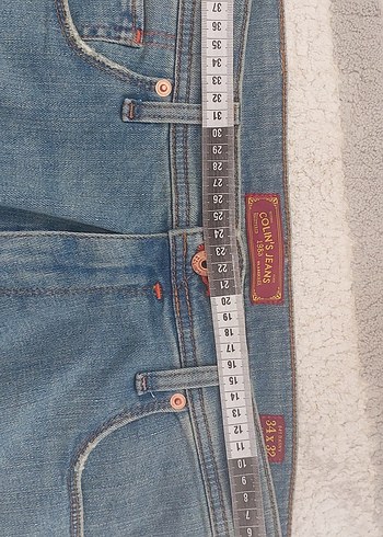 l Beden Gri Mavi Erkek Denim Pantolon