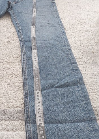 l/xl Beden Erkek Mavi Denim straigt Fit Günlük Kot Pantolon