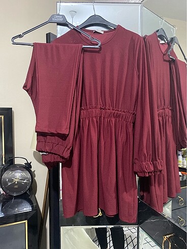 Bordo takım tesettür sıfır ürün
