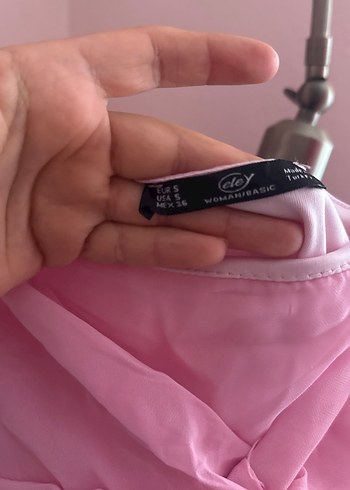 Pembe Drapeli Midi Strappy Elbise - Görsel 2