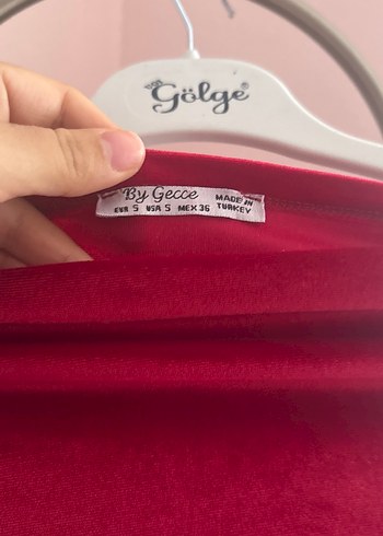 Bordo Drapeli Süet Midi strablez elbise - Görsel 2