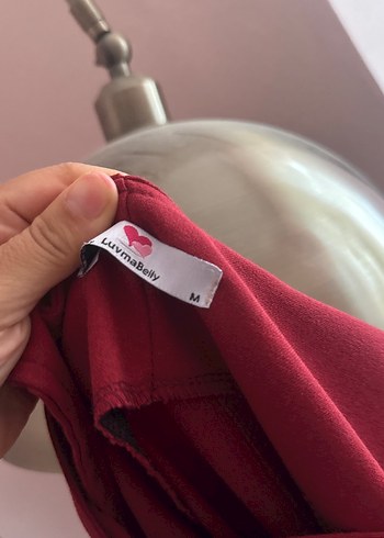 Bordo Askılı Uzun Kadın Tulum - Görsel 2