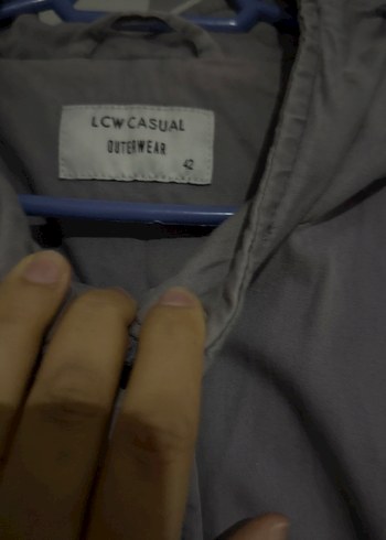 Gri Midi Boy Düğmeli Kadın Ceket - Görsel 2