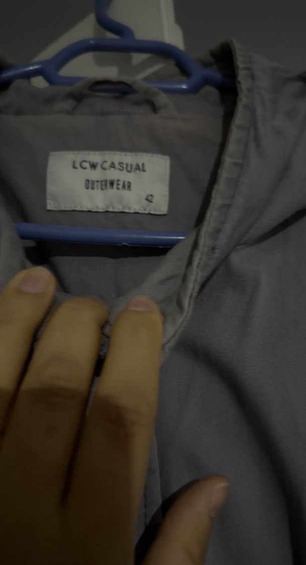 Gri Midi Boy Düğmeli Kadın Ceket - Görsel 2