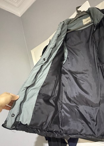 Düğmeli Kapüşonsuz siyah Kadın Yelek - Görsel 2