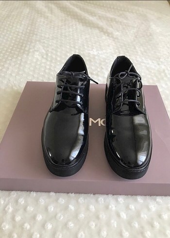 Parlak Siyah Platform Topuklu Gotik Kadın Ayakkabı - Görsel 5