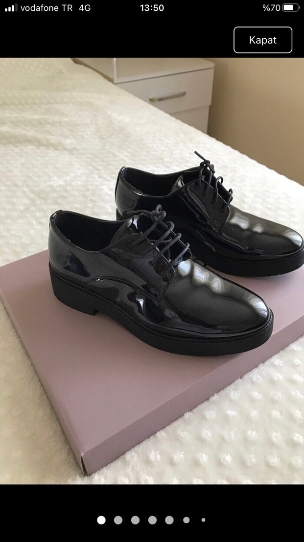 Parlak Siyah Platform Topuklu Gotik Kadın Ayakkabı - Görsel 4