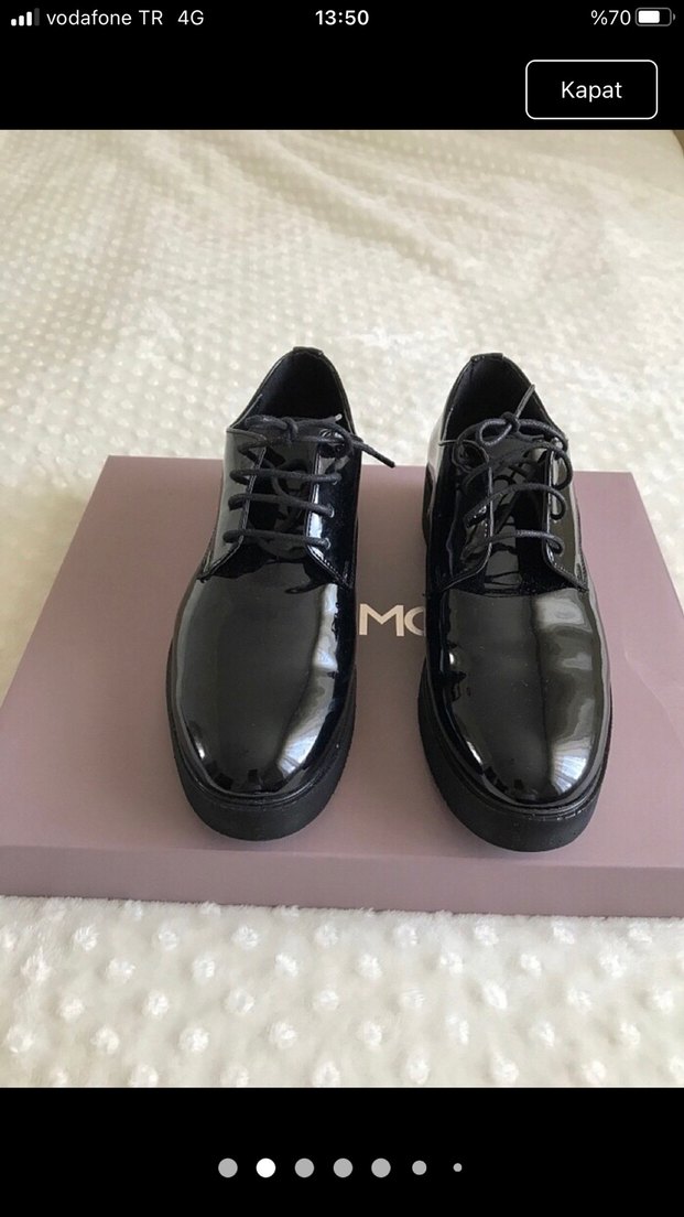 Parlak Siyah Platform Topuklu Gotik Kadın Ayakkabı - Görsel 5