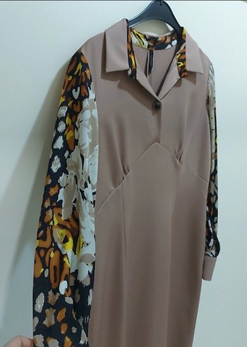 Bej Uzun Kollu Kadın Tunik - Görsel 5