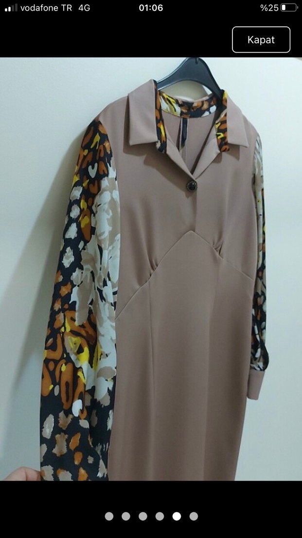 Bej Uzun Kollu Kadın Tunik - Görsel 5