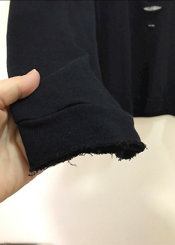 Kadın Siyah Uzun Kollu Baskılı Triko Kazak - Görsel 6