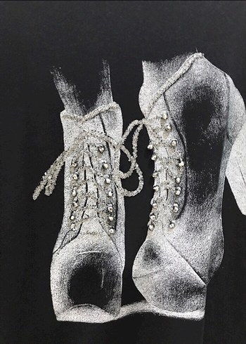 Kadın Siyah Uzun Kollu Baskılı Triko Kazak - Görsel 8