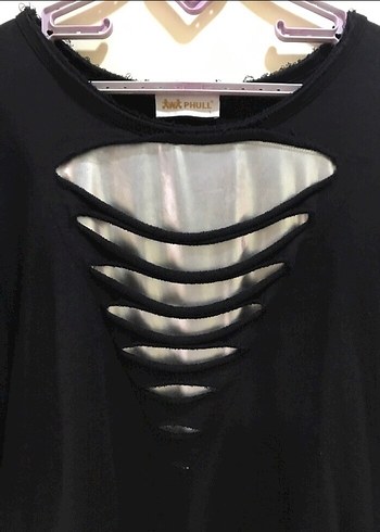 Kadın Siyah Uzun Kollu Baskılı Triko Kazak - Görsel 4