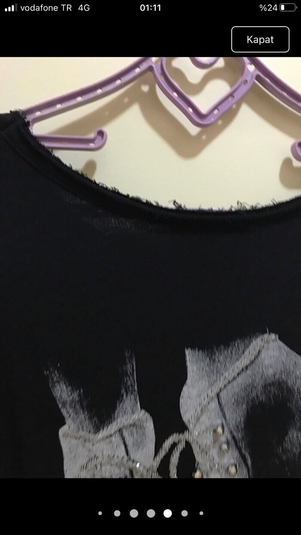 Kadın Siyah Uzun Kollu Baskılı Triko Kazak - Görsel 2