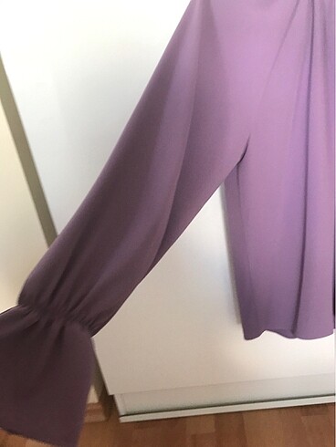 Lila şık bluz yeni etiket abiye - Görsel 4