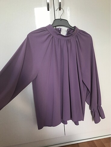 Lila şık bluz yeni etiket abiye - Görsel 5