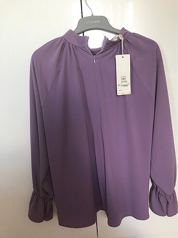 Lila şık bluz yeni etiket abiye - Görsel 6