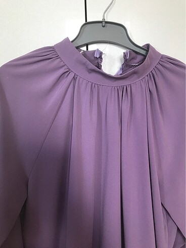 Lila şık bluz yeni etiket abiye - Görsel 3