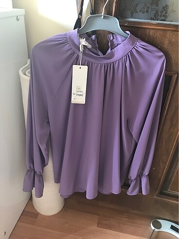 Lila şık bluz yeni etiket abiye - Görsel 14