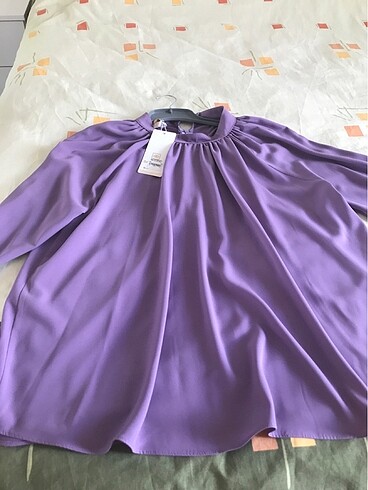 Lila şık bluz yeni etiket abiye - Görsel 11