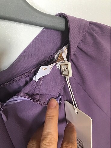 Lila şık bluz yeni etiket abiye - Görsel 8