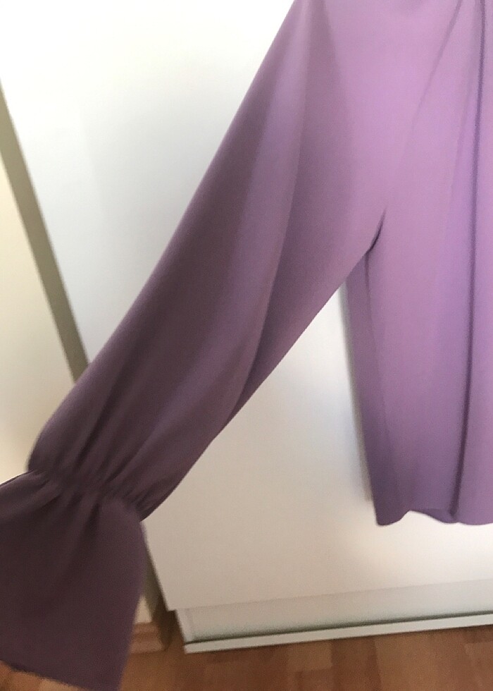 Lila şık bluz yeni etiket abiye - Görsel 4