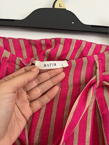 s Beden pembe Renk Batik pantolon