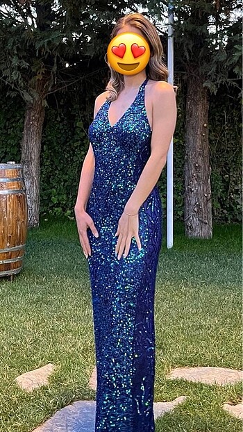 Alfabeta Payetli mermaid abiye, işlemeli taşlı model
