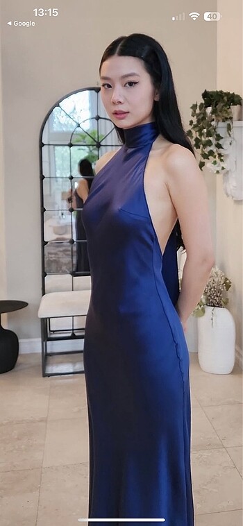 Zara lacivert abiye