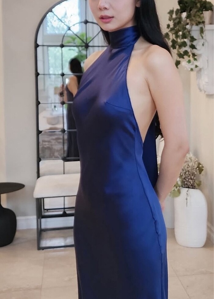 lacivert abiye - Görsel 2