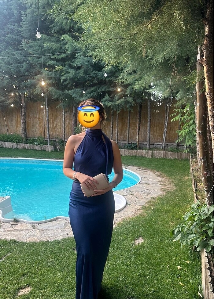 lacivert abiye - Görsel 4