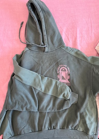 l Beden Kadın Yeşil Kapüşonlu Sweatshirt