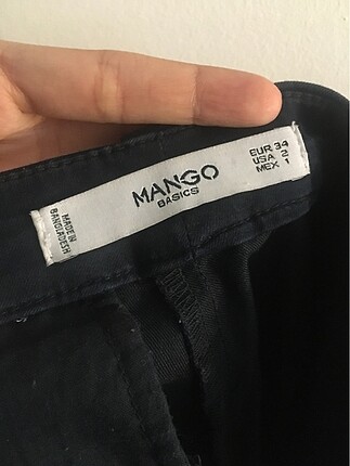 34 Beden lacivert Renk Mango kanvas pantolon